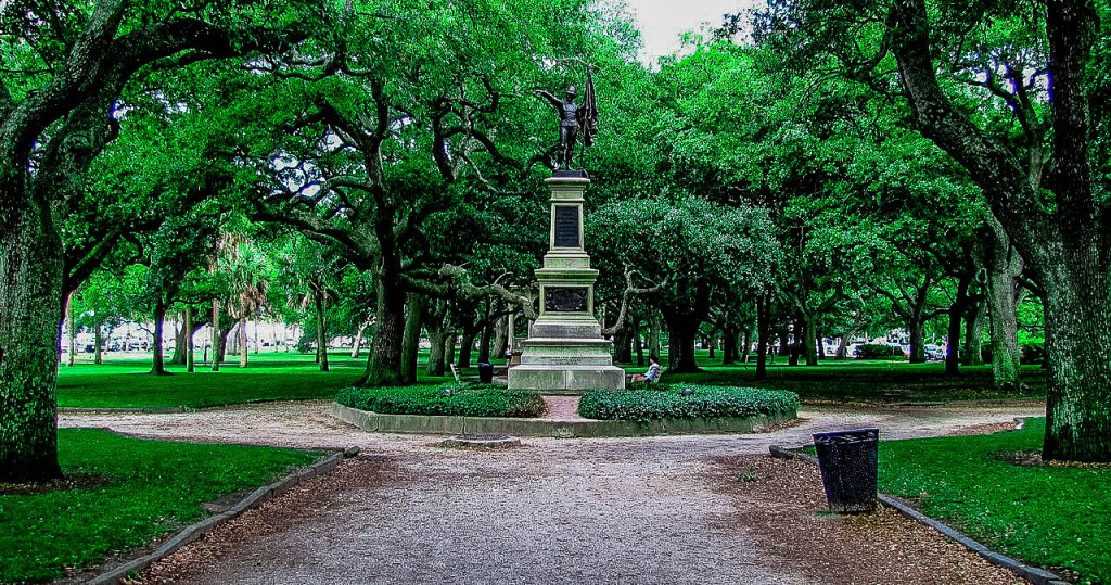 Beautiful lush garden in Charleston