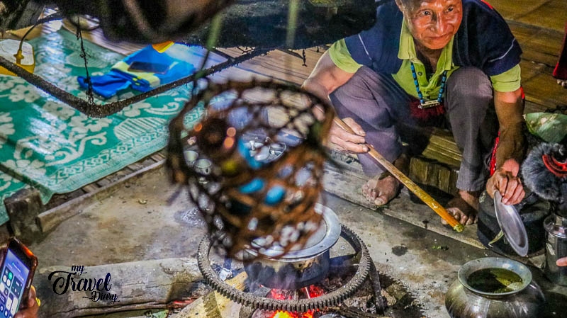 A Traditional kitchen of Adi house in Ledum Village