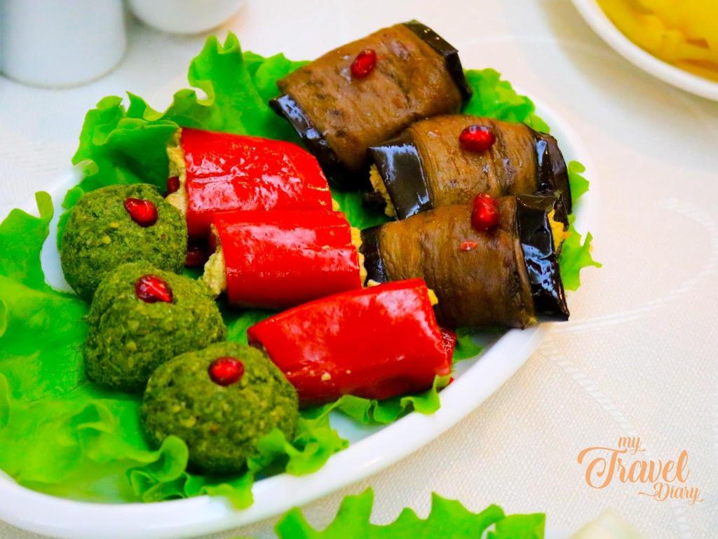 Badrijani Nigvzit , a traditional Georgian Dish