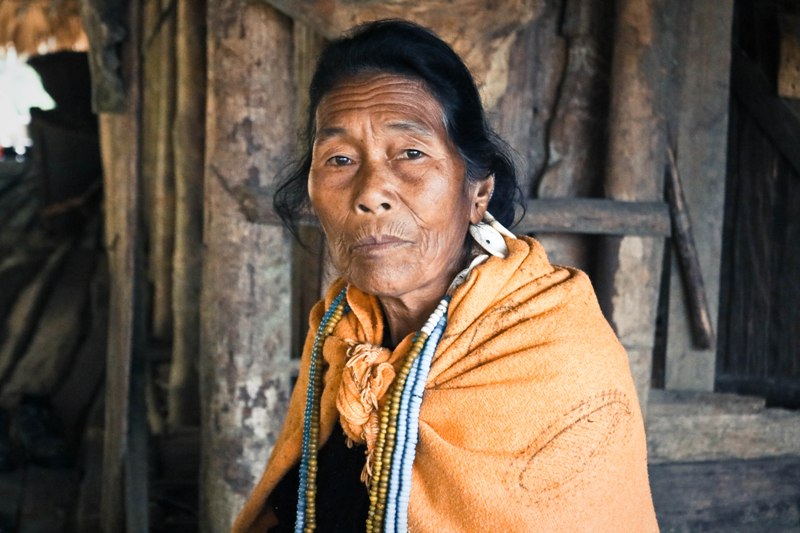 An elderly woman in a remote village of Basar