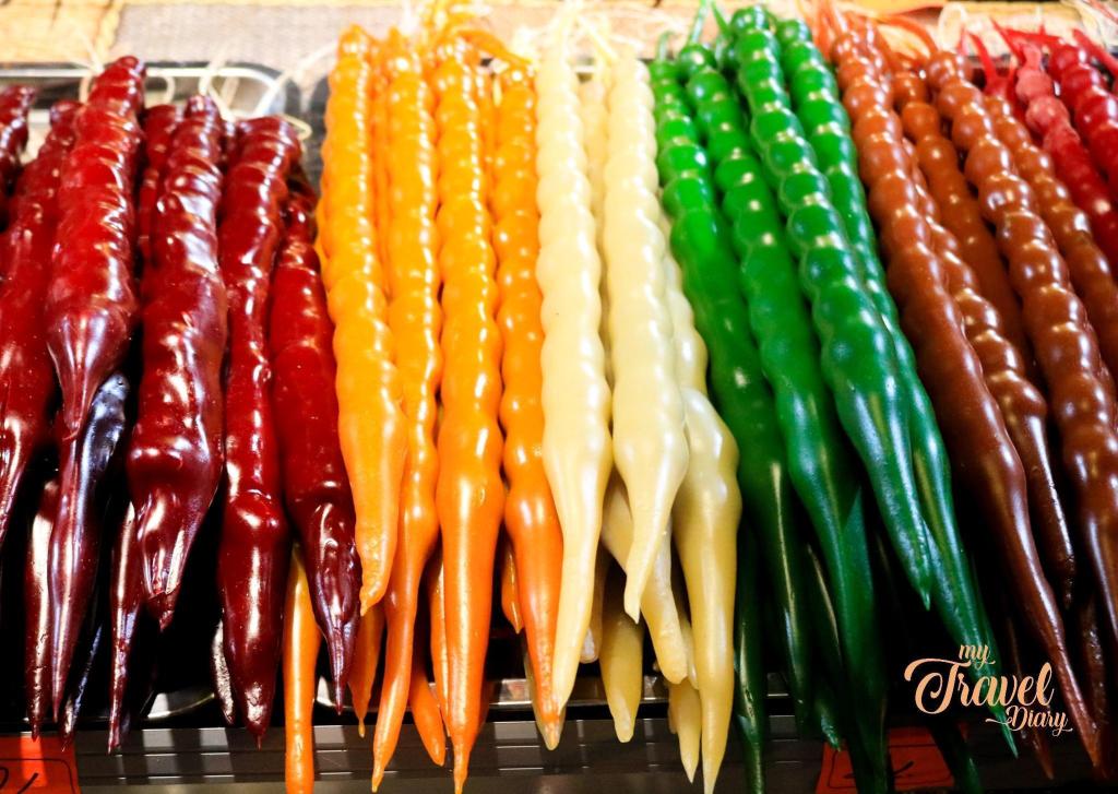 Churchkhela, a traditional Georgian candle-shaped candy