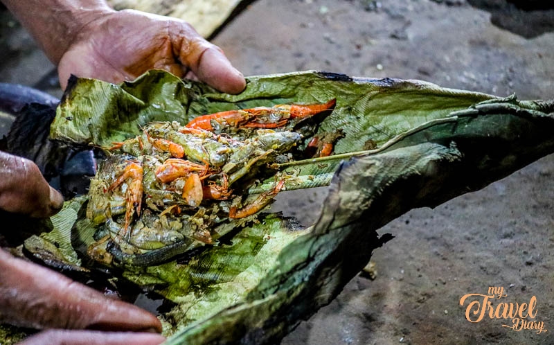 Dried Fishes wrapped in leaf in Ledum Village, Arunachal Pradesh