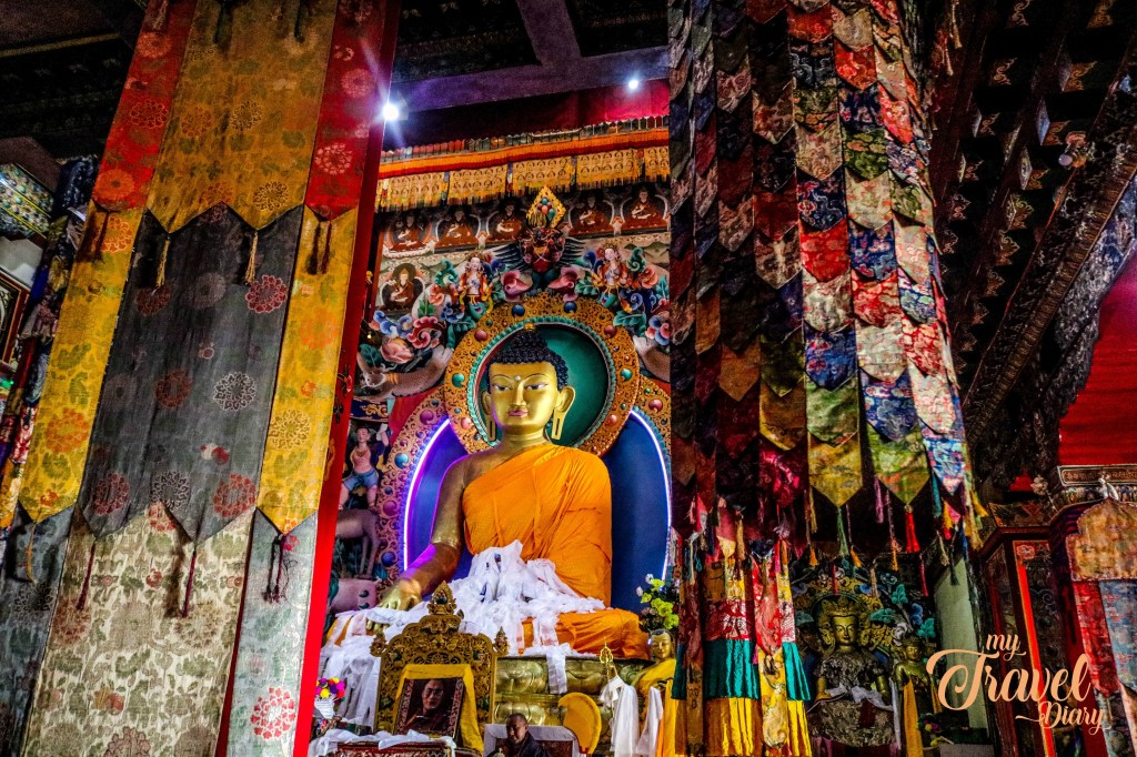 Giant Buddha Statue at Tawang Monastery, Arunachal Pradesh