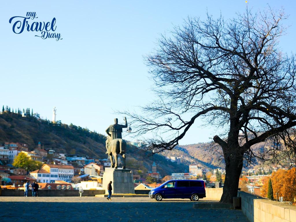 Tbilisi view from iconic Metekhi Church