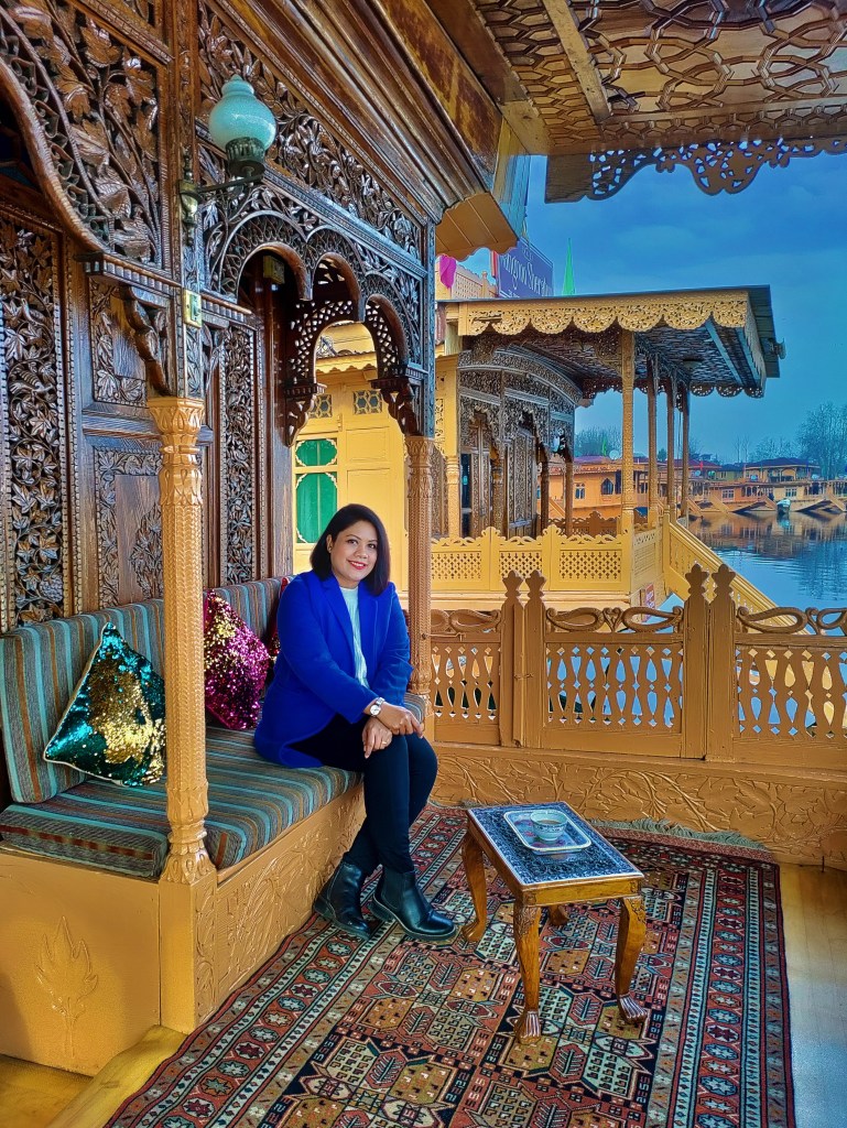 Me enjoying Houseboat experience in Kashmir