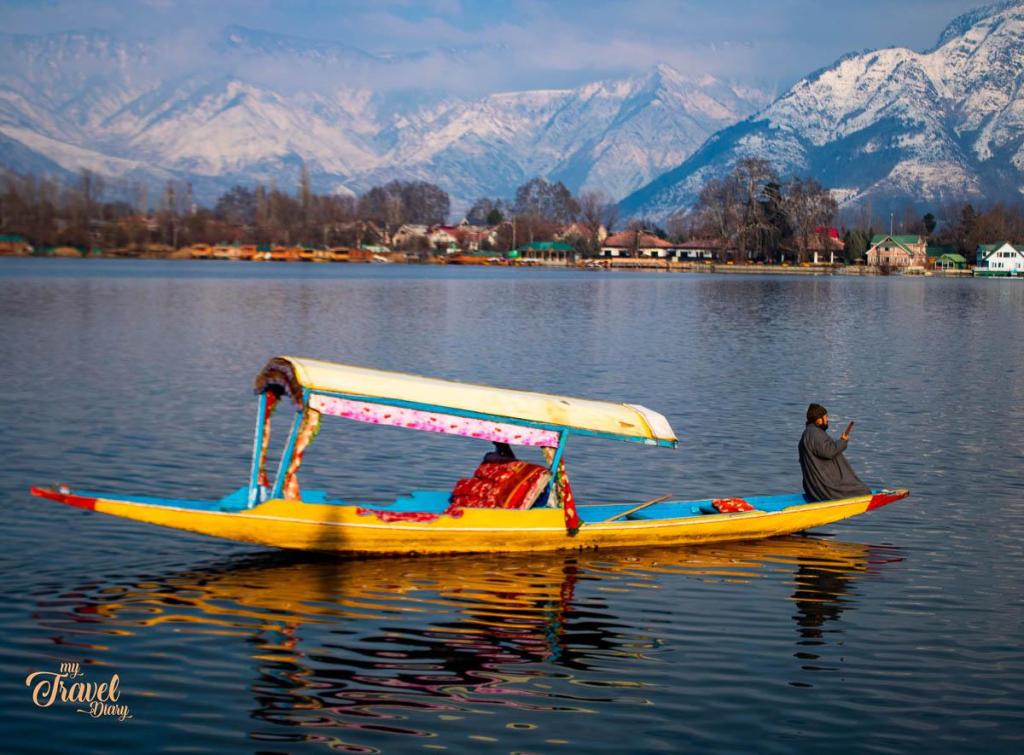 Shikarawala on Nigeen lake on his way