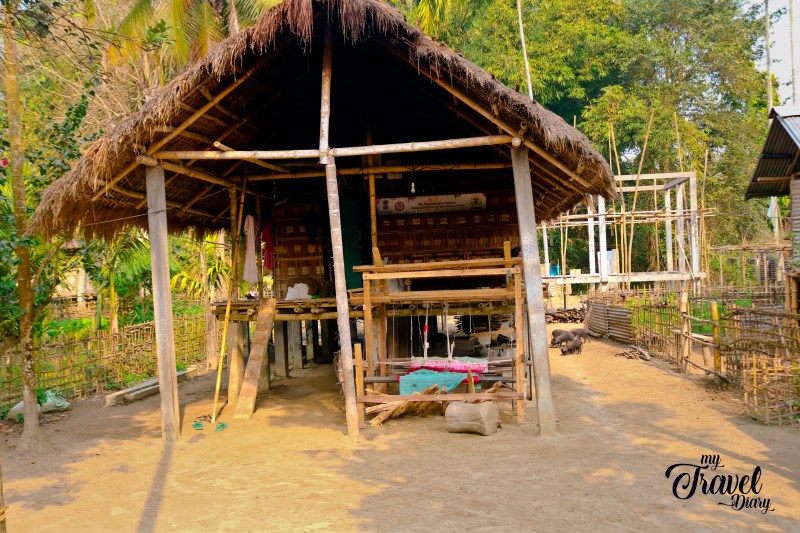 A typical Mishing household in Majuli