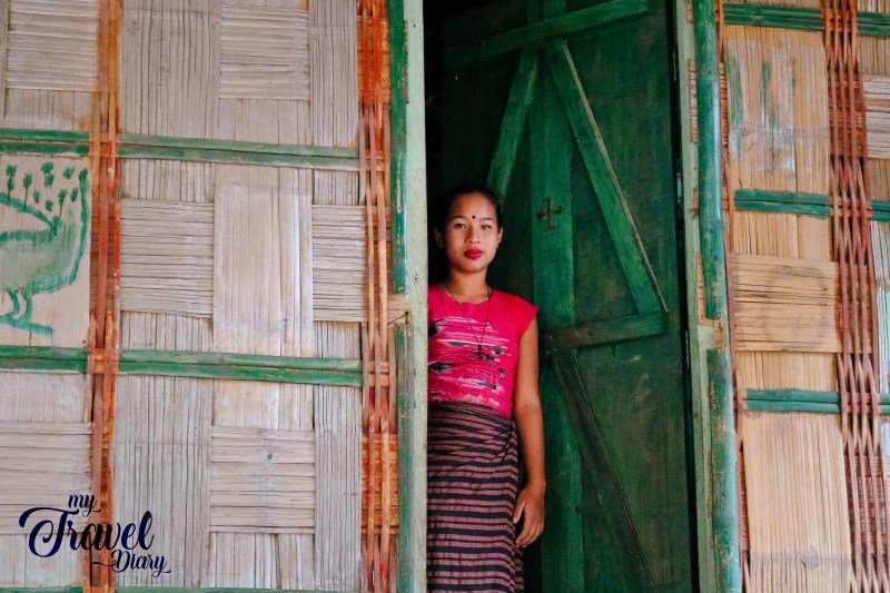 Portrait of a young Mishing woman