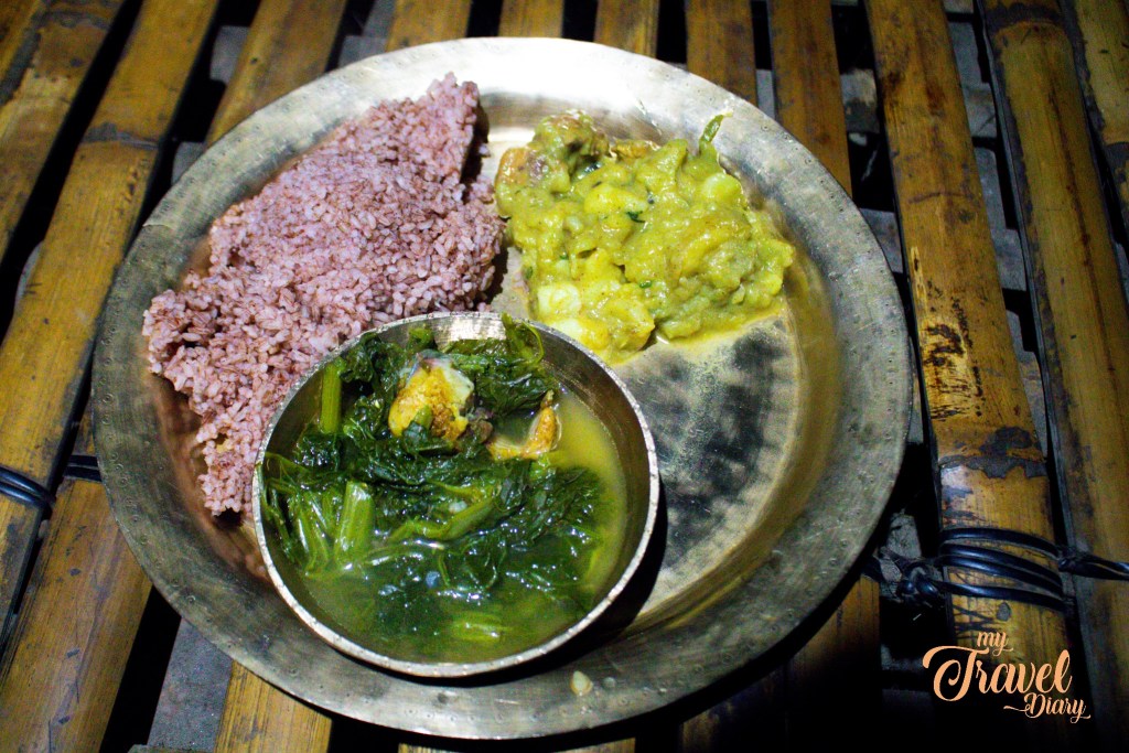 A traditional Mishing meal