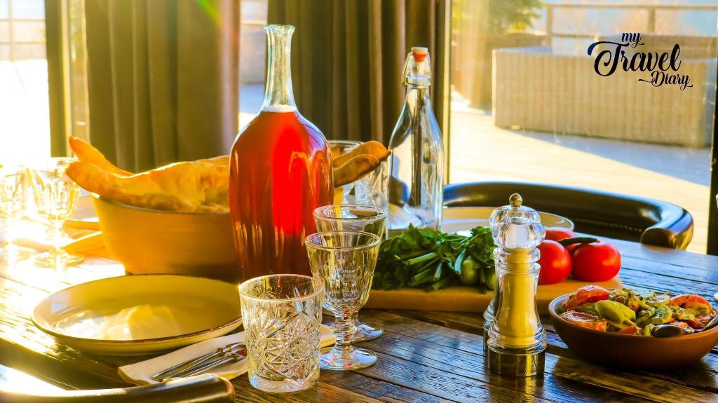 Georgian feast served at The Room Hotel, Kazbegi