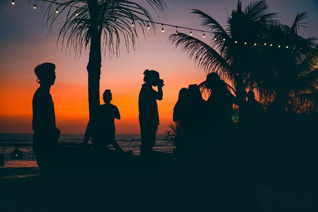 Nomads enjoying beach time in Bali