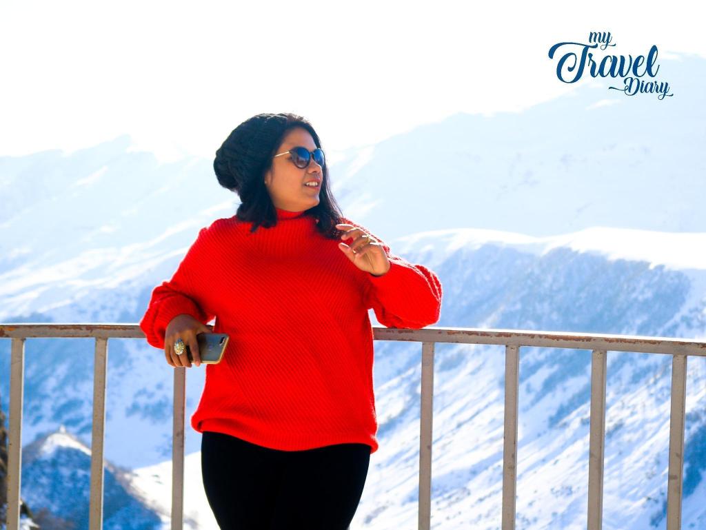 Me at Friendship Bridge in Kazbegi