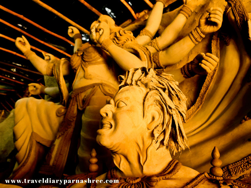 Clay Ashura idol in focus